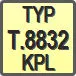 Piktogram - Typ: T.8832 KPL